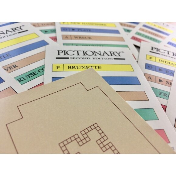 Pictionary Board Game 60 Replacement Cards Random Lot mq 1985 1st Edition Mattel - Picture 8 of 9